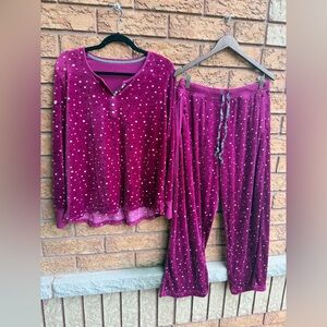 Nautica Fleece Star Print 2 Piece‎ PJ Set